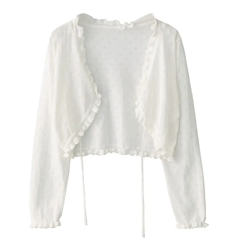 96149 white strappy shawl cardigan