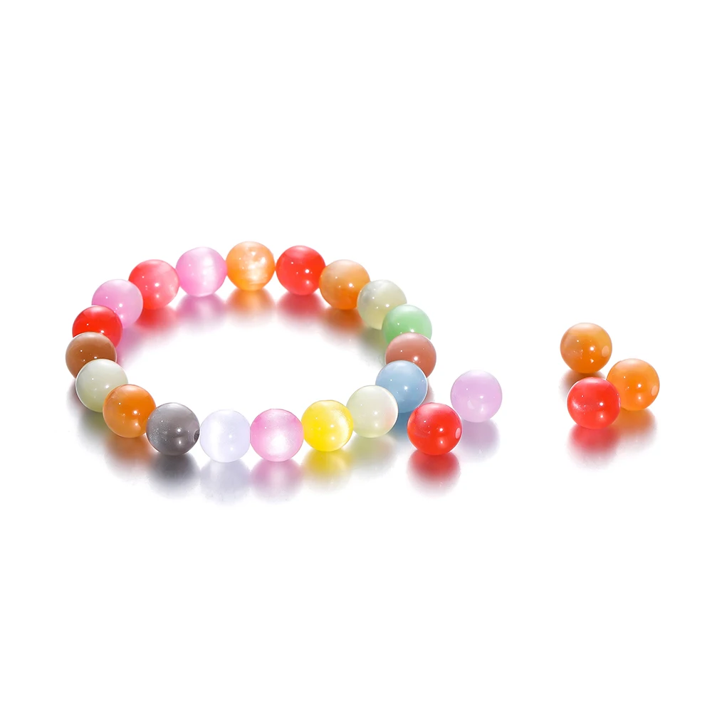 10/20Pcs/Lot 8/10/12mm Resin Round Shape Loose Spacer Beads for Handmade Making Jewelry Diy Bracelet Necklace Accessories