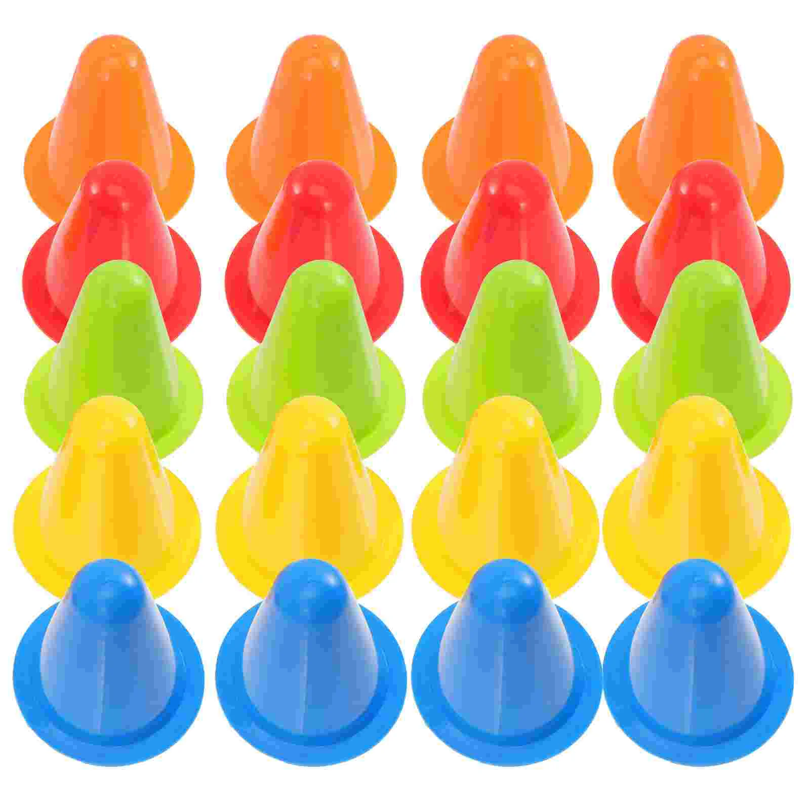 25 Pcs Kid Football Roller Skating Obstacles School Cone Soccer Practice Cones Kids Plastic Sports Drill Small Child