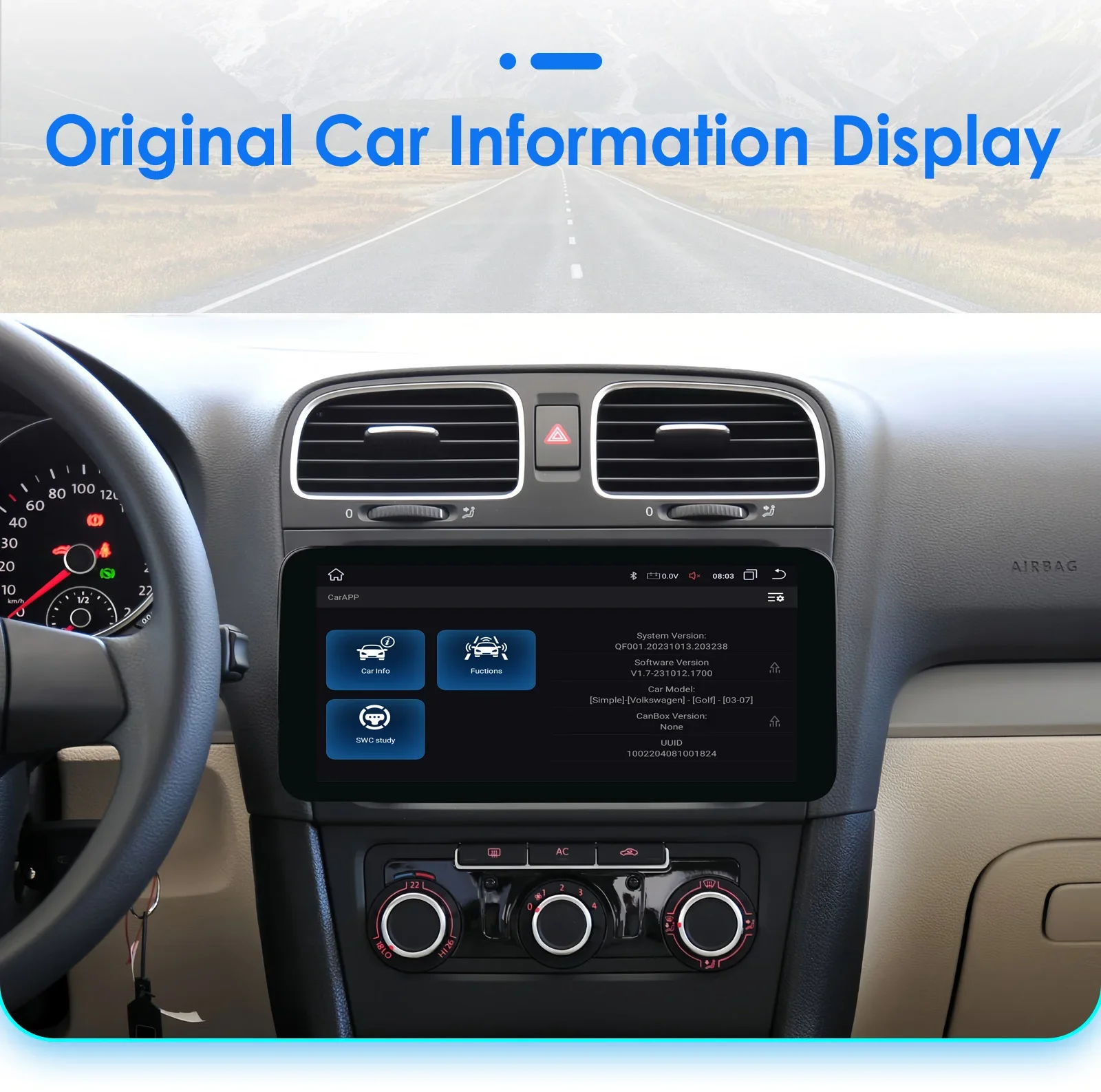 10.34 "hizpo android auto autoradio für volkswagen vw golf touran passat polo jetta sharan caddy skoda octavia sitz carplay navi – Detail 40