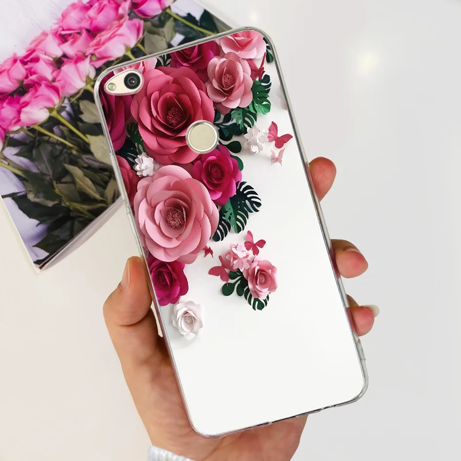 Floral Love Heart Soft Silicone Clear Phone Case