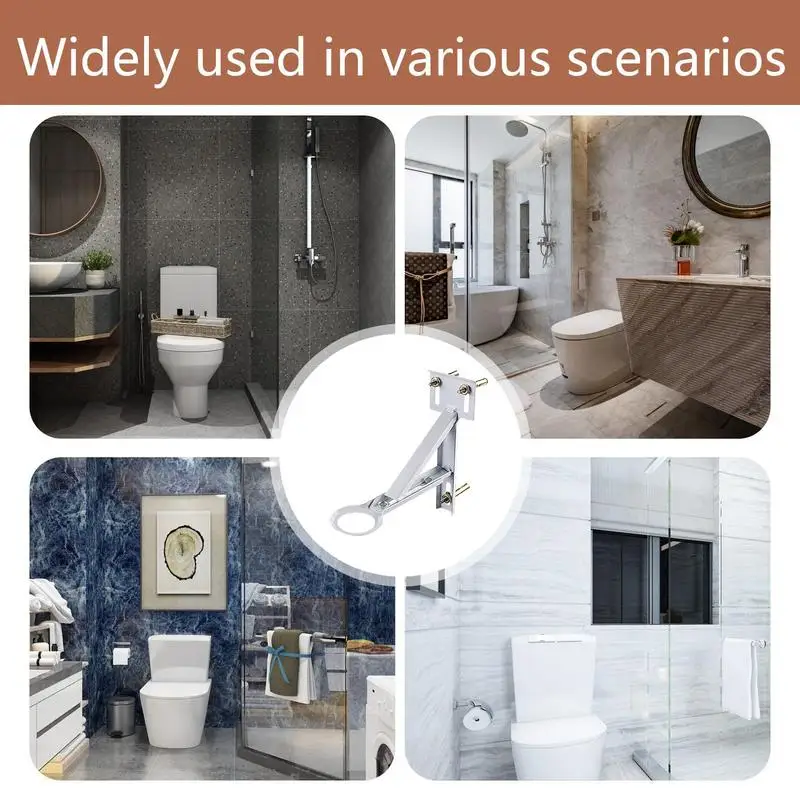 Undercounter Sink Supports Bathroom Sink Basin Support Bracket Kitchen Sink Bracket 9-12.5inch Adjustable Triangle Bracket 5