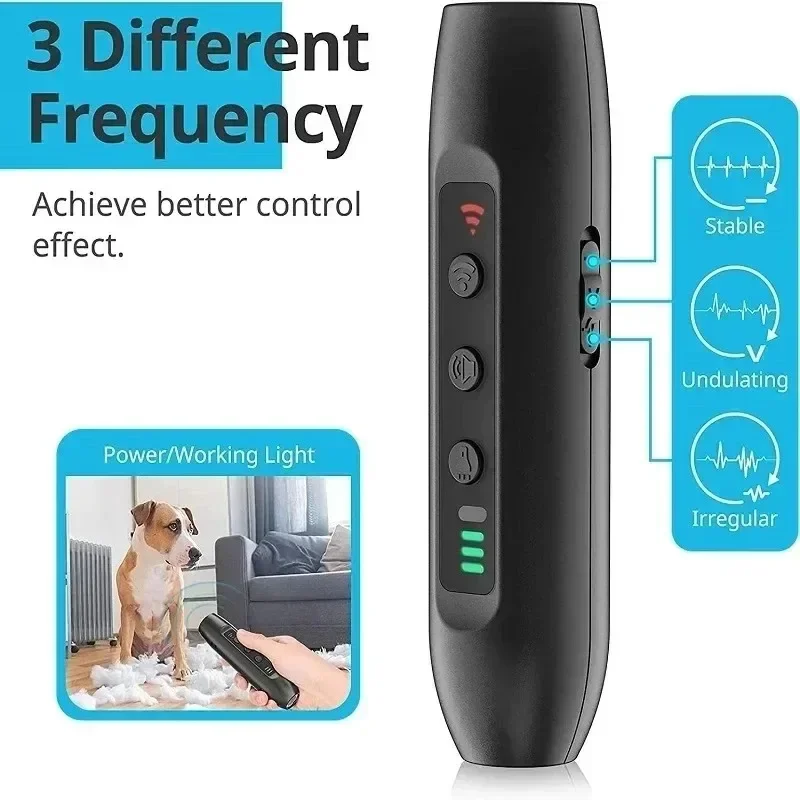 Ultrasonic Pet Dog Repellent Portable Handheld Anti Bite and Anti Barking Drive Stick with LED Flashlight Pet Repellent 3