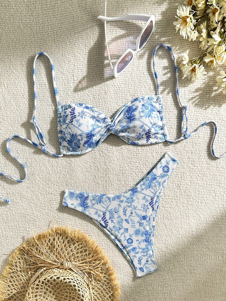 printed bikini beach swimwear is perfect for relaxing at the beach