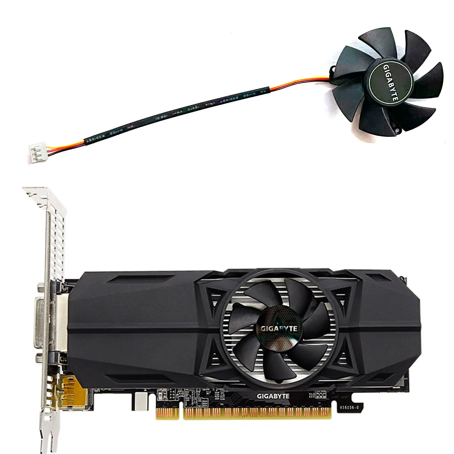 Low Profile 47MM FS1250-S2053A DC 12V Pin GTX 1050TI GPU