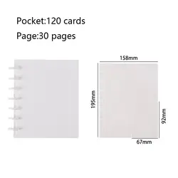 Kpop Idol Photocard Holder - Stylish Multi - Pocket Loose - Leaf Album (White - 30 pages)
