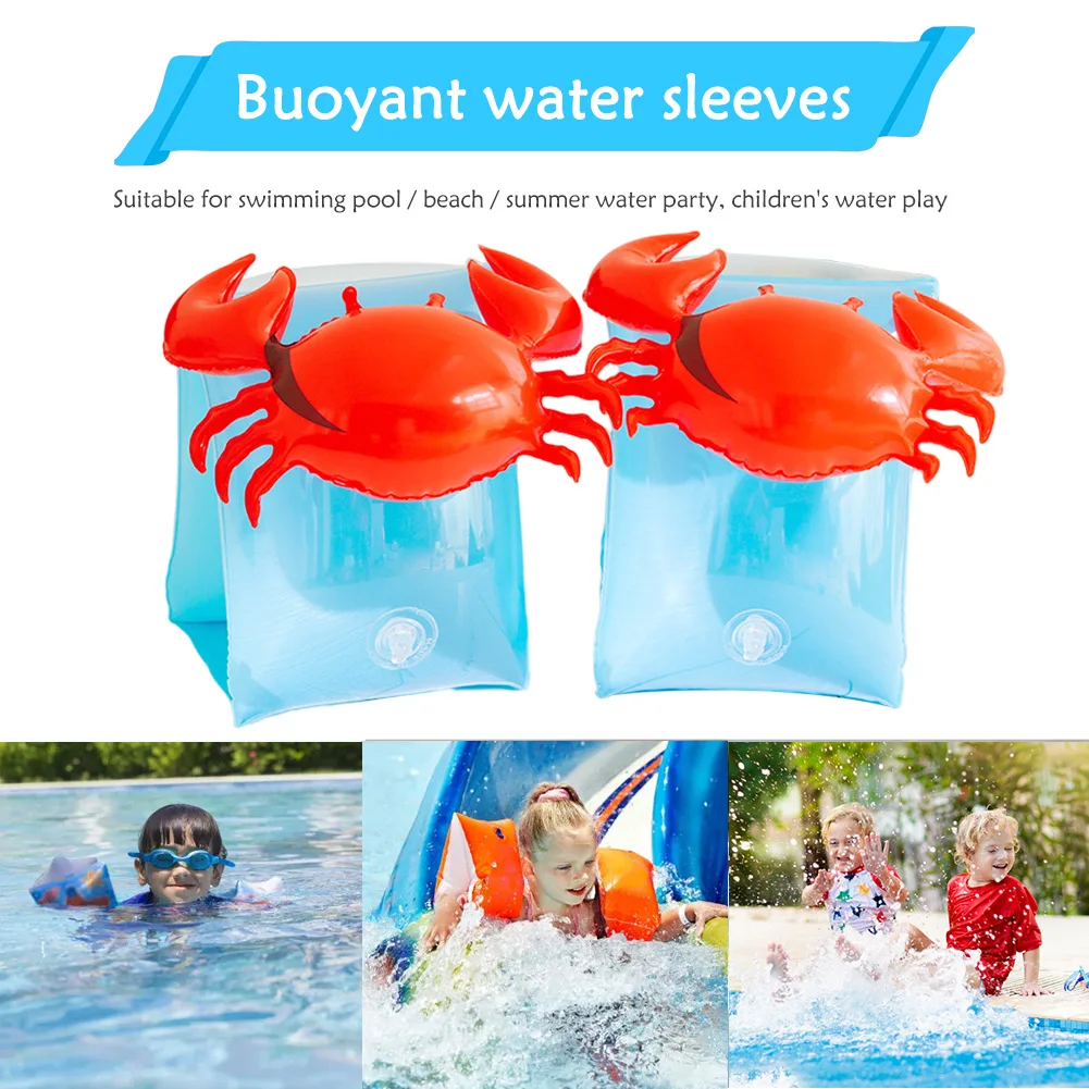 2PCS Inflatable Swimming Arm Rings Portable Floating Circle Sleeves Arm Rings Pool Buoy Armbands For Swim Trainers Equipment