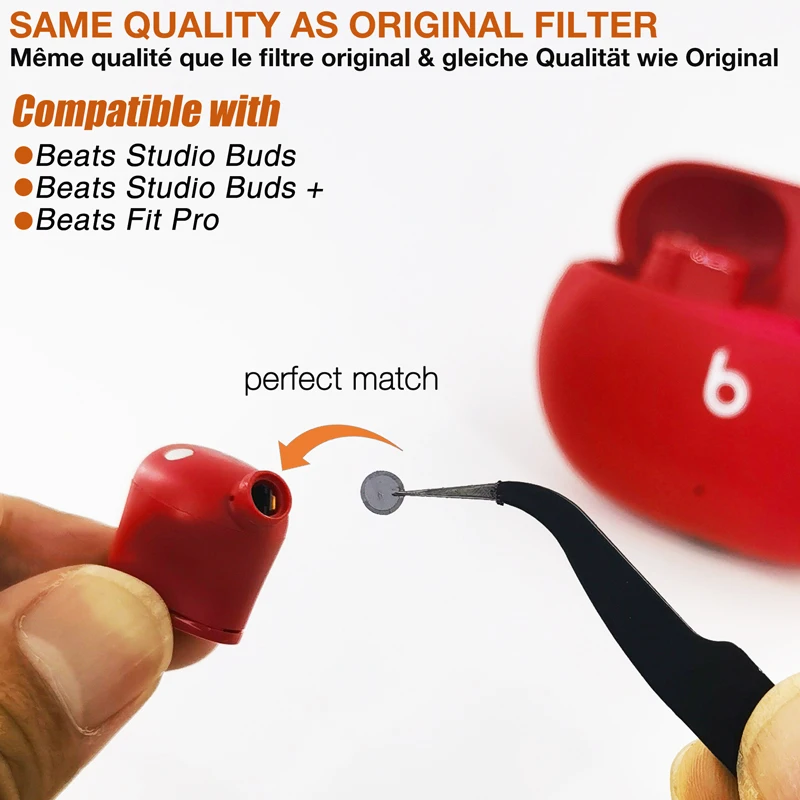 Earbuds Dust Proof Mesh Replacement for Beats Studio Buds & Studio Buds + & Fit Pro Earphones Dust Filter * 5 Pairs