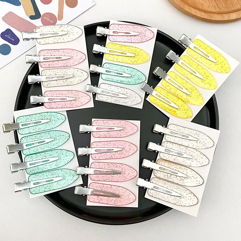 870090-e74d49.jpg 4pcs No Bend Seamless Hair Clips Side Bangs Fix Fringe Barrette Makeup Washing Face Accessories Women Girls Styling Hair Pins - Image 1