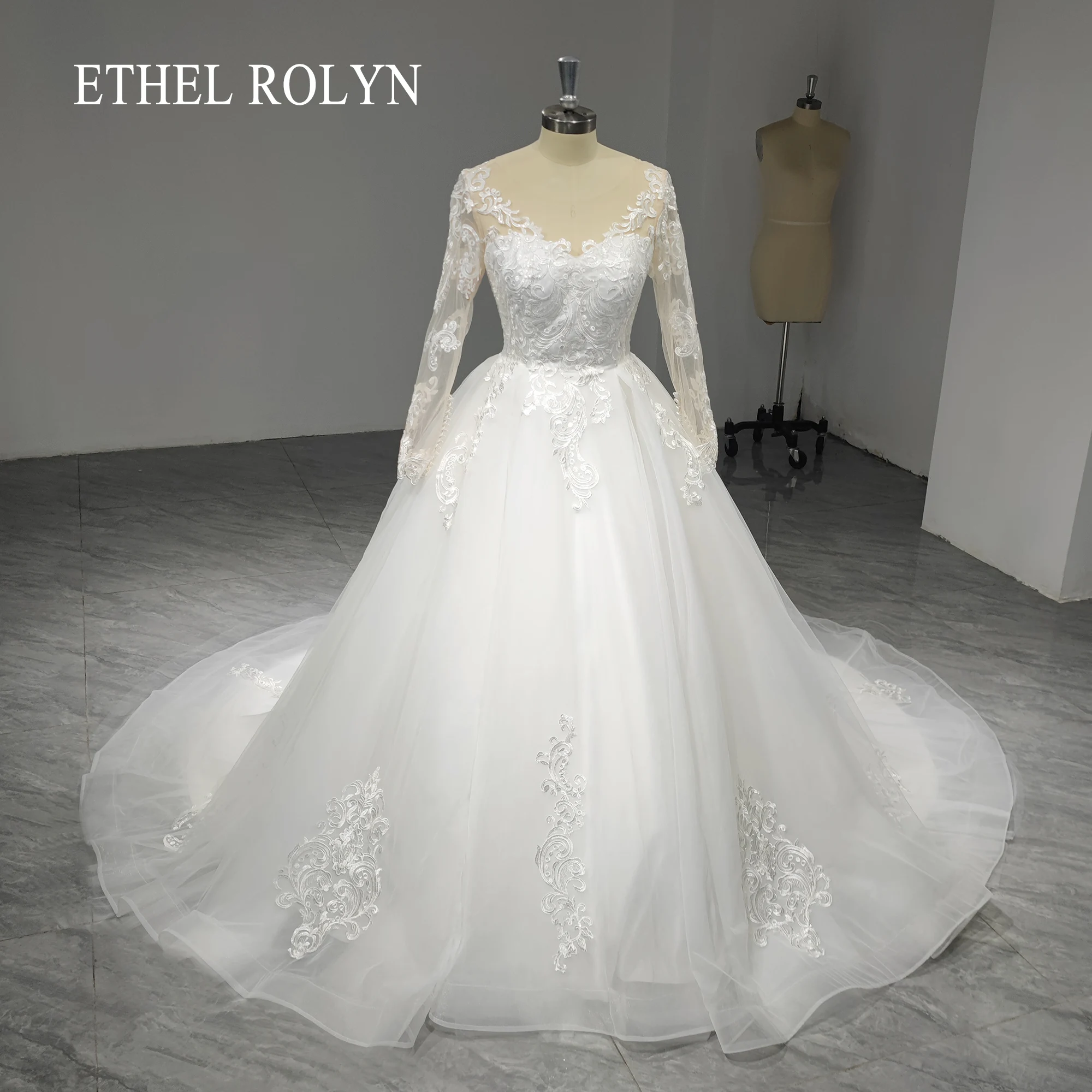 

Женское бальное платье ETHEL ROLYN, свадебное платье на пуговицах с аппликацией для невесты, 2024