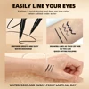 Long Lasting Black Liquid Eyeliner Waterproof Eye Liner Pencil Quick Drying Not Bloom Natural Eyeliner Liquid Pen Cosmetic Tools 5
