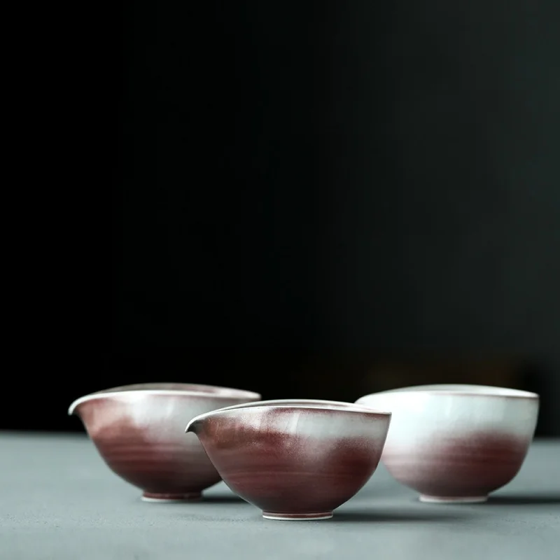 ★jingdezhen-handmade-creek-red-kiln-change-pitcher-gracked-glaze-supportable-pitcher-tea-serving-pot-fair-cup-pitcher-pink-glaze