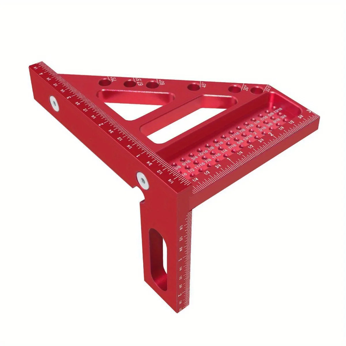 Vordpe 3D-Zimmermannswinkel Strumenti Di Misurazione, Angolo Di Incastro Multifunzionale, 22.5°-90° In Lega Di Alluminio Per Ingegneri, Falegnami, Artigiani, Disegno Speciale (Rosso - 8