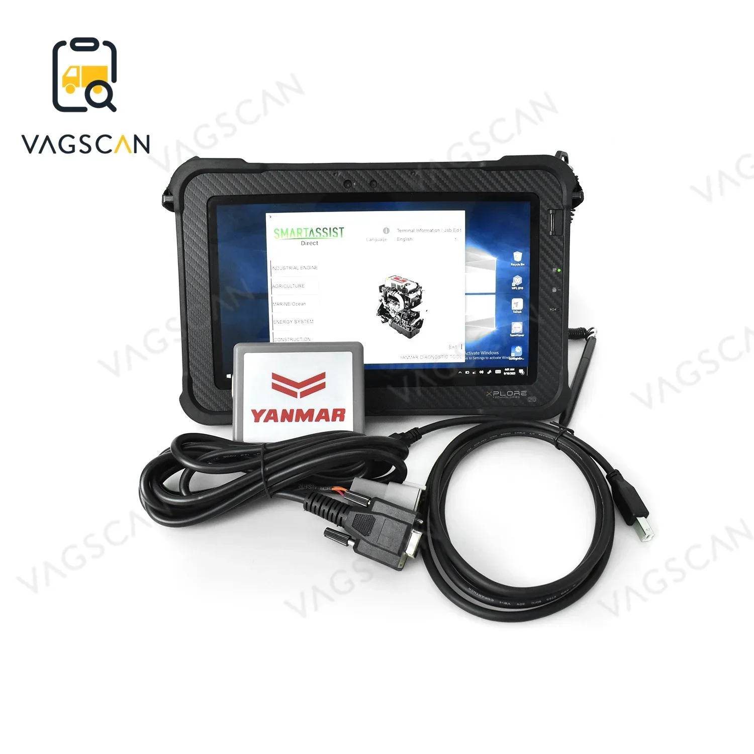 

Xplore планшет для Yanmar дизельный двигатель экскаватор тягач морской генератор для Yanmar диагностический инструмент YDS инструмент