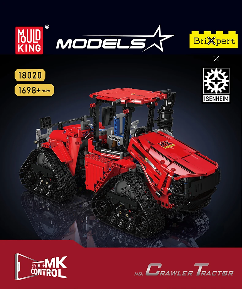 Mould King 18020 Technisches Auto-Spielzeug MOC-35270 APP&RC Pneumatischer Raupentraktor Baustein-Set Kinder Weihnachtsgeschenk – Detail 1