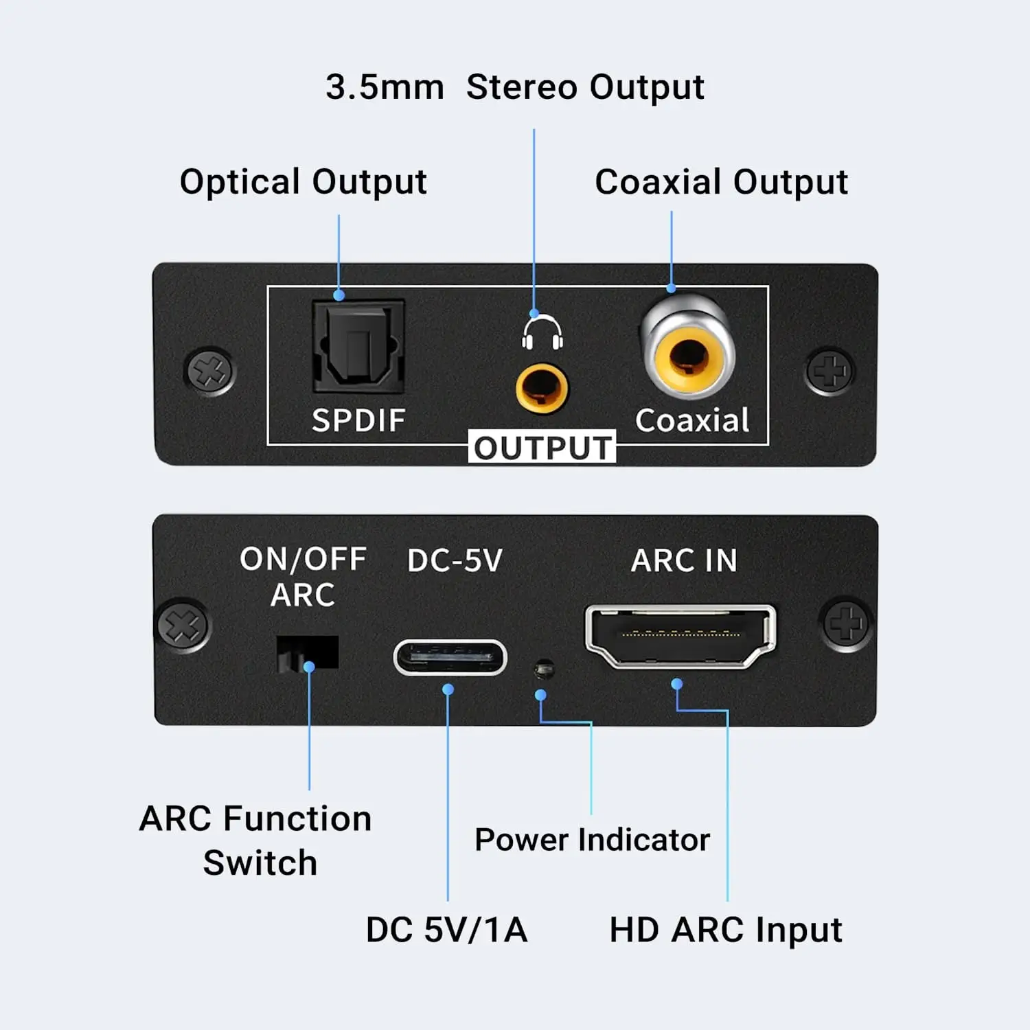 192KHz HDMI ARC , HDMI ARC   ARC TV to Toslink +  + Ƴα 3.5mm ׷   ä 