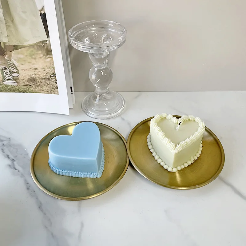

DIY Love Candlestick Silicone Mould Heart Shaped Candle Holder Moulds Epoxy Resin Moulds Aromatherapy Candlestick Plaster Molds