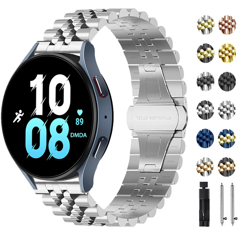 20mm 22mm Metal Strap For Samsung Galaxy Watch 5 Pro 44mm 40mm Bracelet