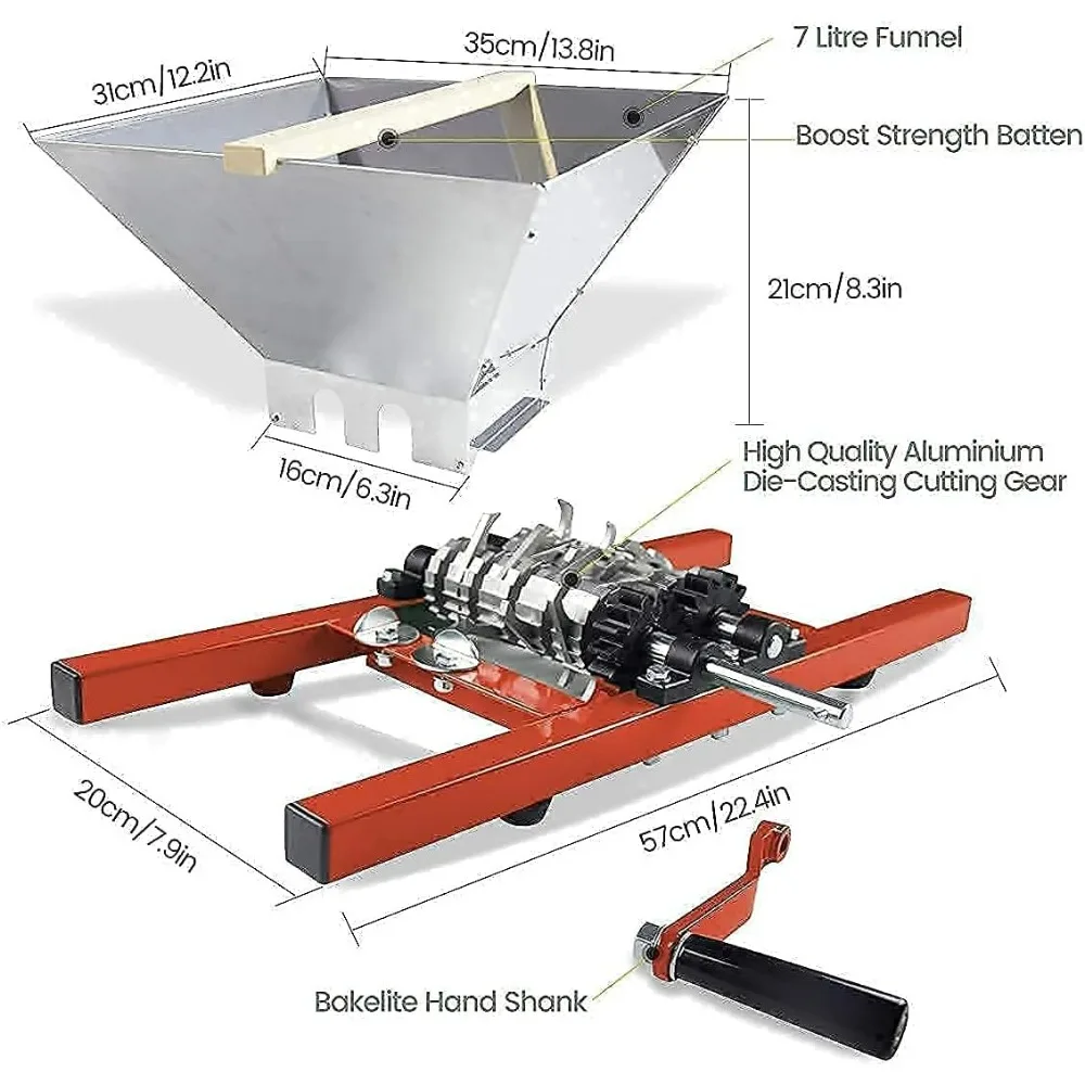Classic 4.75 Gallon Solid Wood Apple Cider Wine Press with Fruit CrusherNEW-