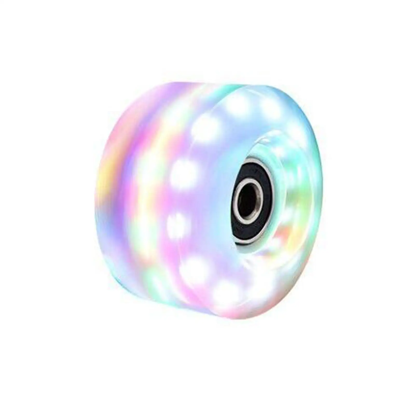 4 Roller Skate Wheels 58mm x 32mm, Luminous Quad Roller Skateboard Wheels with Bearings Installed