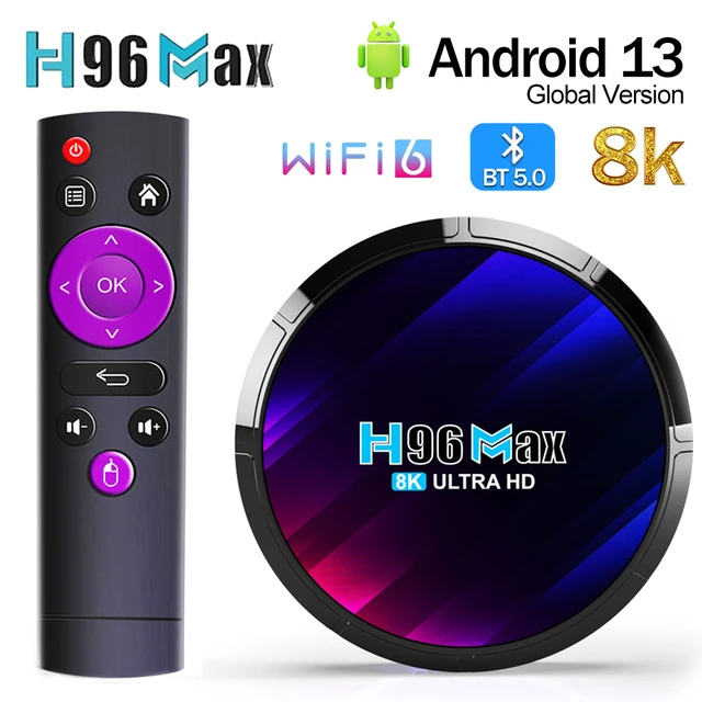 H96 Android 13 Smart TV Box 2+16G Quad Core RK3528 8K HD Dual WiFi Media  Player