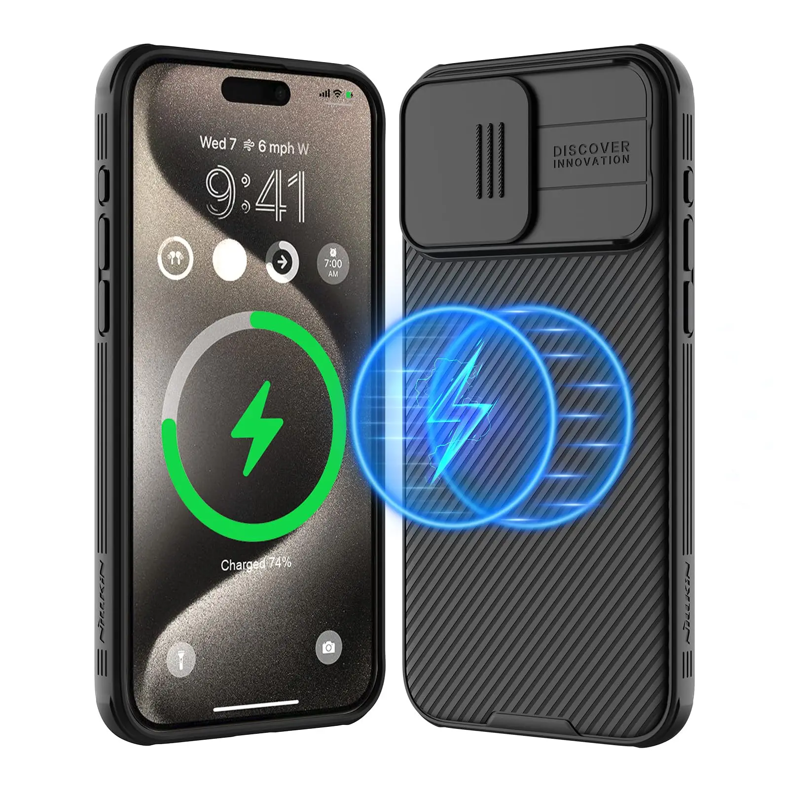 

Nillkin Case For iPhone 15 14 13 12 Pro Max Slide CamShiel Pro MagSafe Magnetic Camera Slim Rugged Phone Thin Shockproof Cover