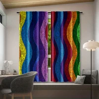 2pcs, Drapes Abstract Colorful Polka Dot Pattern Durable Polyester,Without Electricity Birthday Party for Living Room, Outdoor 2