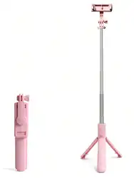 Wireless Selfie Stick with Remote Control and Integrated Tripod Stand (S03Pink)