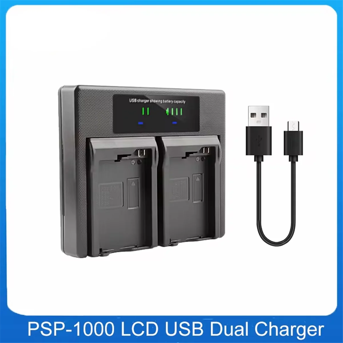 RISE PSP-1000 Dual Battery Charger PSP-2000 PSP-3000 for Sony PlayStation Portable Console Gamepad PSP-110 PSP-S110 PSP Lite