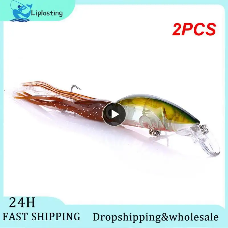 

2PCS Fishing Lures Octopus Squid Hard Baits Squid Lures Hard Baits With Hook Minnow Bait Fishing Accessories Tackles Fish Lures