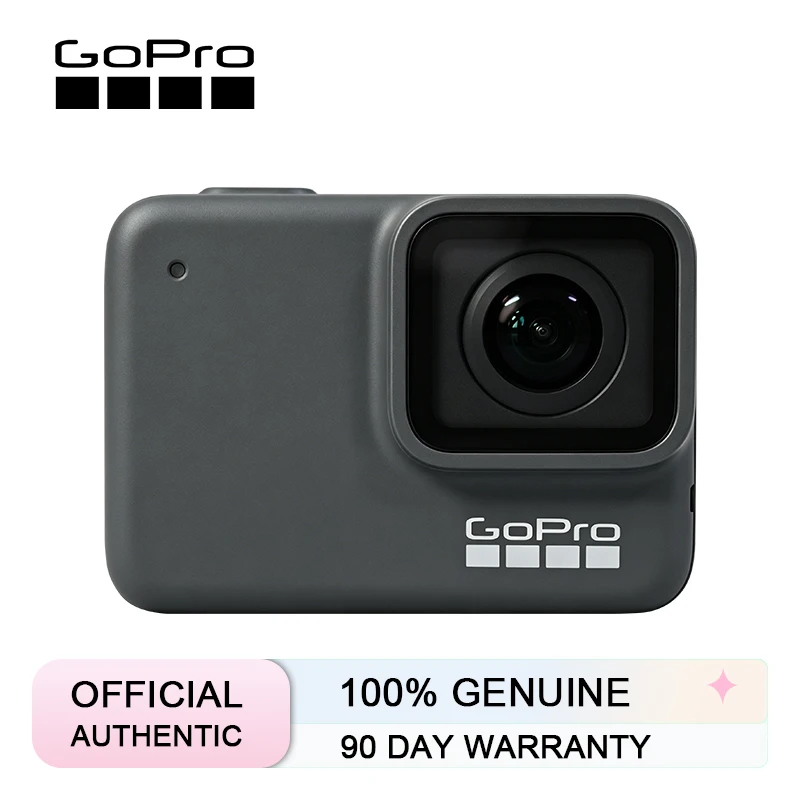 GoPro HERO7 실버 액션 카메라 4K 울트라 HD 비디오 녹화 터치 스크린 스포츠 카메라 여행용 사이클링 브이로그 촬영용