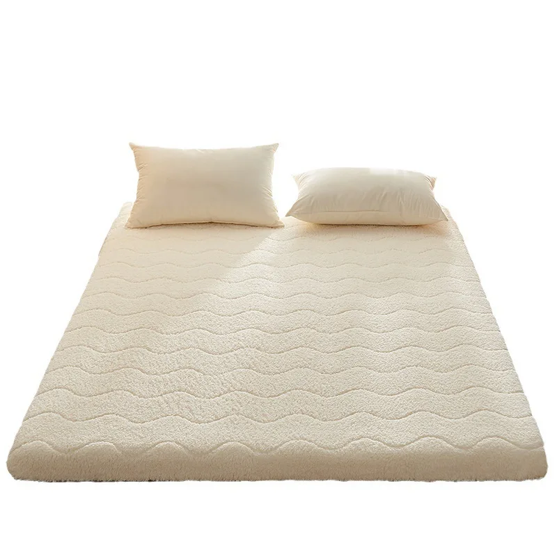 New Winter Warm Mattress with Thickened Lamb Fleece Mattress for Home Bedroom and Student Dormitory Soft