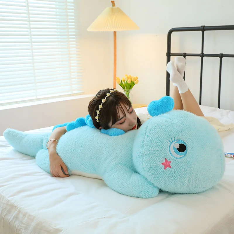 Cartoon Dinosaur Plush Pillow Toy Adorable Stuffed Animals Lying Dinosaurs  Plushies Cushion Soft Toys Girls Kawaii Room Decor