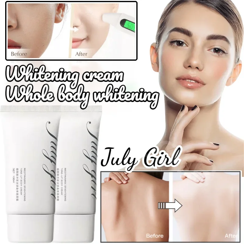 July Girl Whitening Cream Cold White Whole Body Whitening Body Milk Brightens Skin Color Concealer Long-lasting Cream 130g