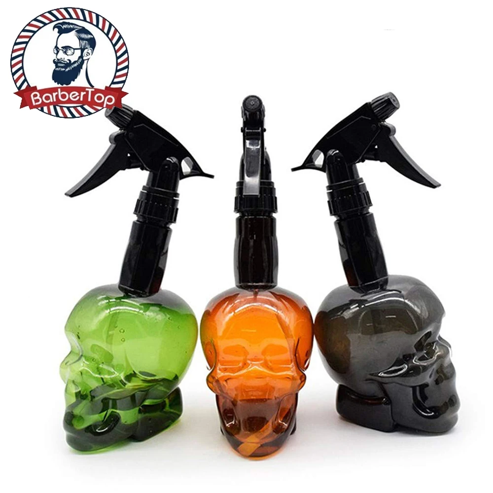 Hairdressing Spray Bottle Barbertop 250ML Hairdressing Spray Bottle Home Skull Shape Nozzle Adjustable Retro Sprayer Salon
