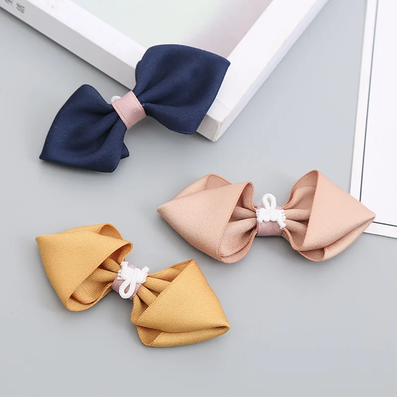 Children plain small baby needle-free safety clothing accessories for boys handmade dark collar bow tie