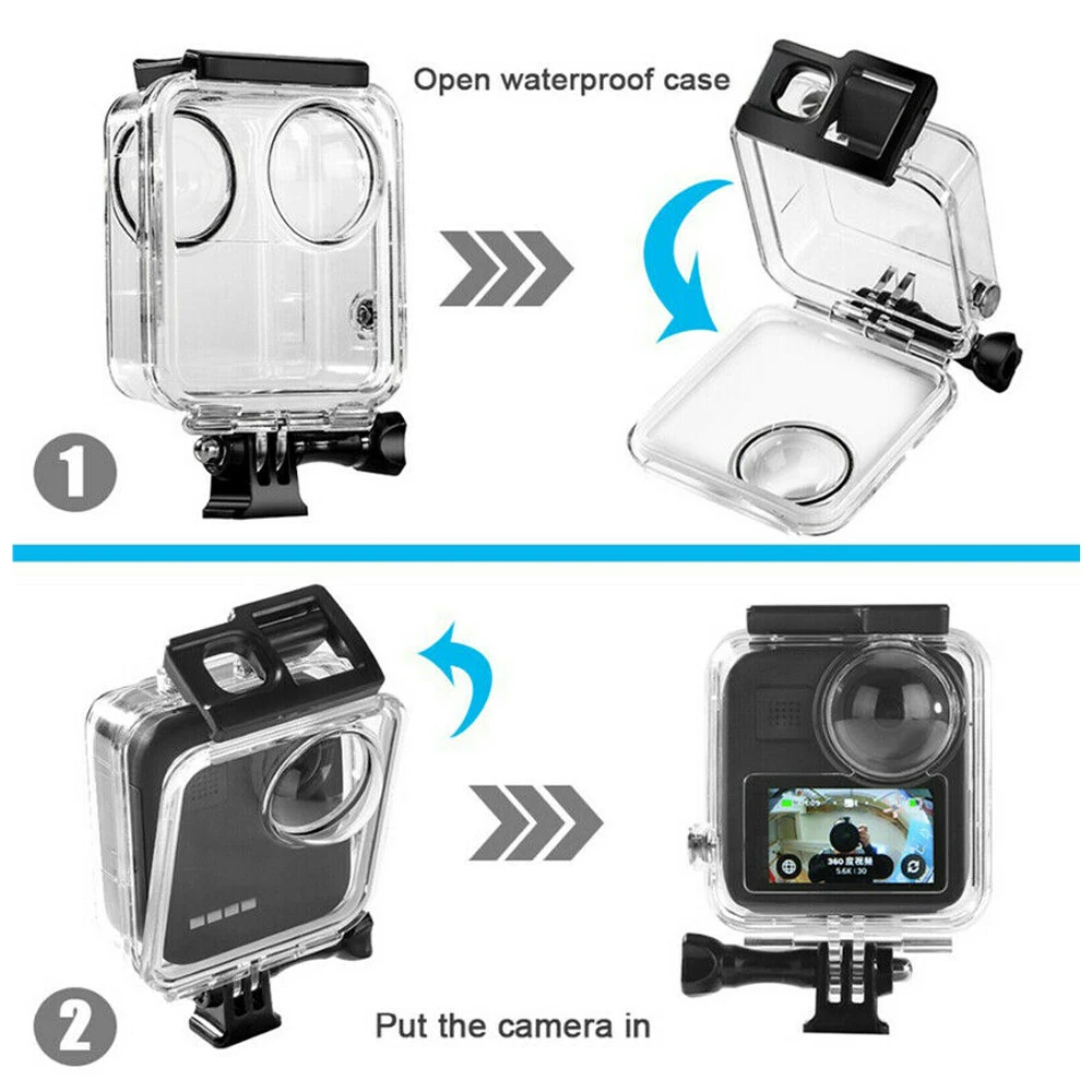 Caisson étanche GoPro MAX 20m IP68 transparent