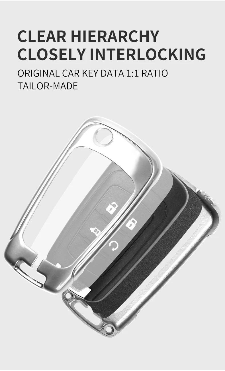 Custodia per chiave a scatto per auto in pelle di metallo Shell per Chevrolet Cruze Aveo Trax Opel Astra Corsa Meriva Zafira Antara J per Buick Fob - S844dd7a7fb8547ad9730c18e0f2410181