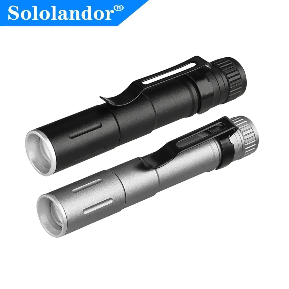 SOLOLANDORLEDFlashlightStrobeTorchZoomFunctionMiniFlashWhite