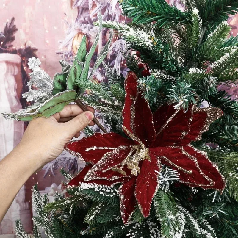 Decorazione Albero Di Natale Con Stella Di Natale Lucida Fiore Artificiale Da 13 Cm Matrimoni, Decorazioni Festive Feste 2024 Da 1,08 € | DHgate Decorazione Albero Di Natale Con Stella Di Natale Lucida Fiore Artificiale Da 13 Cm Matrimoni, Decorazioni Festive Feste 2024 Da 1,08 € | DHgate
