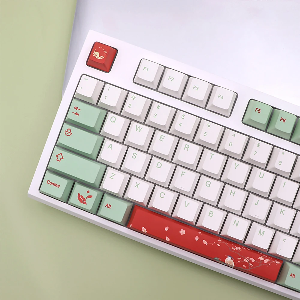 

1 Set 136 Key PBT Keycap Magpie theme Cherry profile Keycap Dye Sublimation For Cherry MX Switch Gaming Mechanical Keyboards