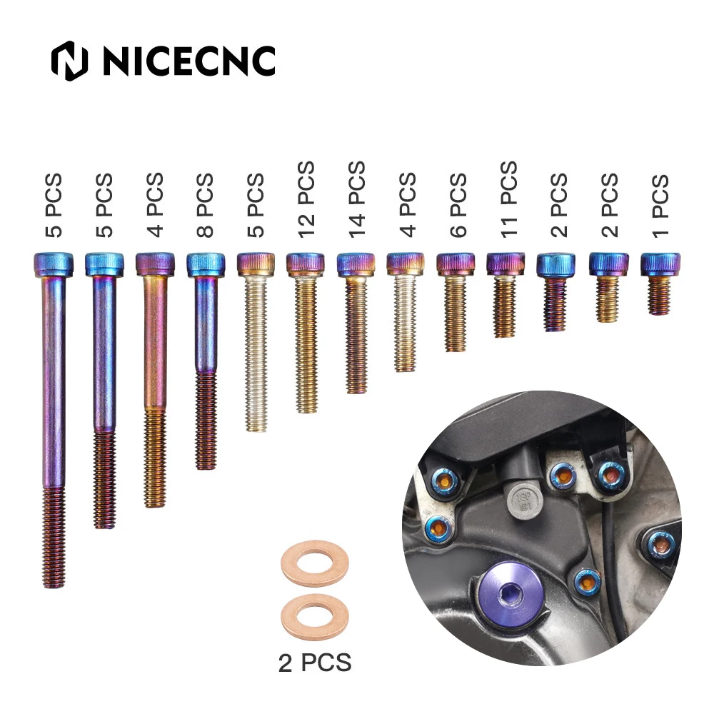 NiceCNC 79 PCS Color Screw Bolts Kit for Yamaha YFZ450R 450X 2009 2022