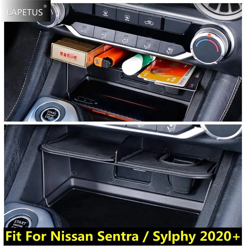 

Car Accessories Center Console Storage Glove Box Tray Divider Organizer Phone Holder Trim For Nissan Sentra / Sylphy 2020 - 2023