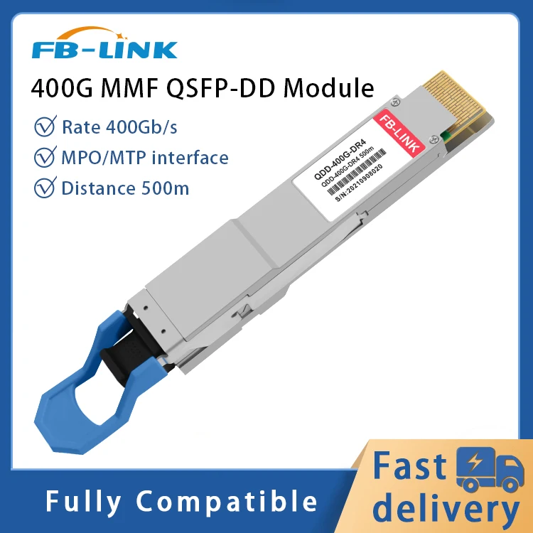 400G GBIC QSFP-DD MPO/MTP MMF Transceiver Module 1310nm 500m compatible with Cisco juniper Huawei Mellanox NVIDIA fb link 800g sfp sr8 osfp mmf mpo transceiver module 850nm 100m compatible with cisco、 juniper、huawei、mellanox、nvidia etc