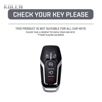 TPU Car Remote Key Case Cover Fob per Ford Fusion Mondeo Mustang F-150 Explorer Edge 5 pulsanti Protector Shell Bag accessori - TPU Car Remote Key Case Cover Fob per Ford Fusion Mondeo Mustang F 150 Explorer