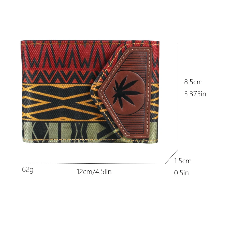 Retro printed men's wallet  Fashion Women's Card Bag   1426