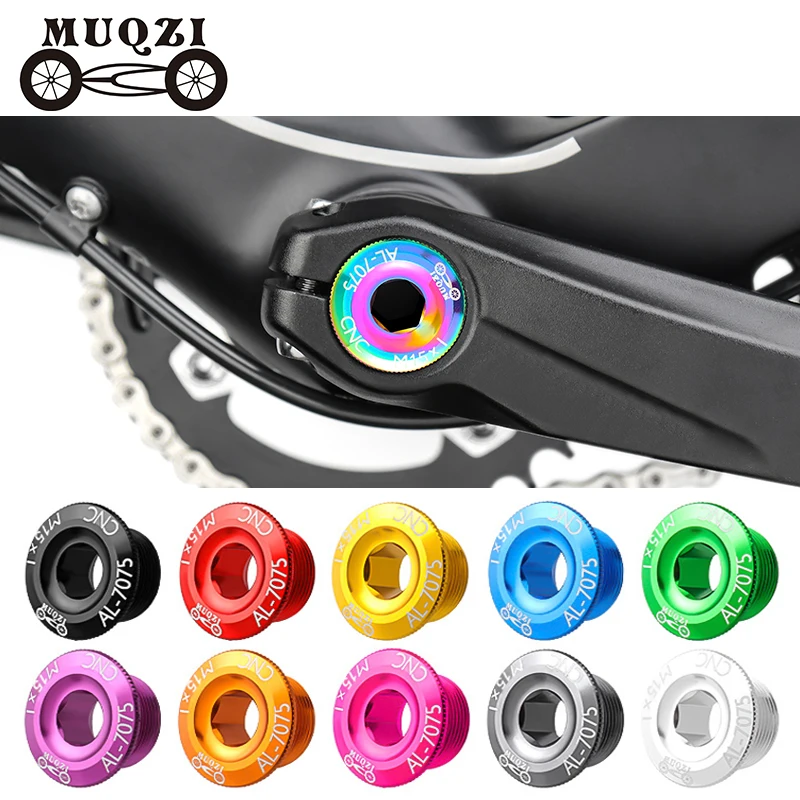 Crankset Arm Bolt MTB Road Bike M15 Crank Fixing Screws Aluminum Alloy CNC Crank Cover Bicycle Parts Accessories bike crank cover bike crank bike crankset bike crank bolt bicycle parts