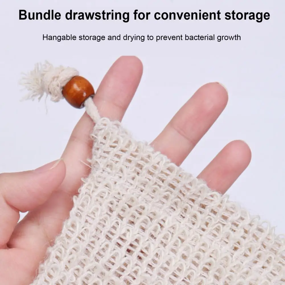 1-20pcs Natural Sisal Soap Bags Shower Bath Exfoliating Soap Saver Pouch Holder for Bath & Shower Use Soap Packaging Mesh Bags ﻿ 5