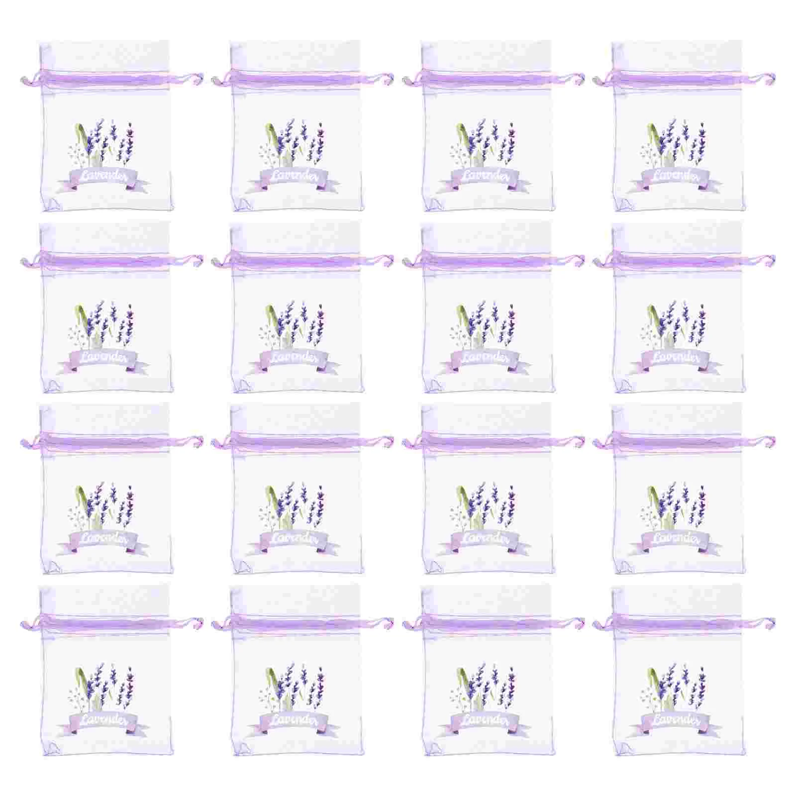 20 Pcs Lavender Bag Sachet Bags Empty for Drawstring Clear Party Favor Small Mesh Gauze Sachets