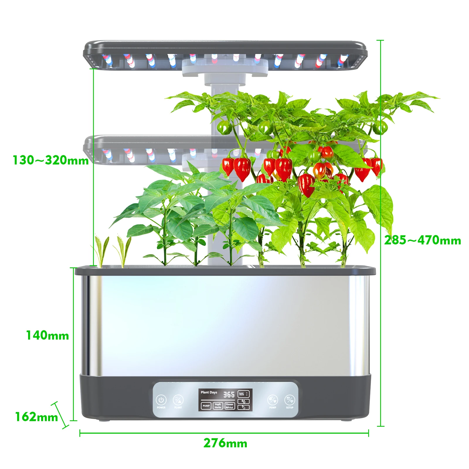 Indoor Hydroponic Garden Kit Smart LED Grow Light Automatic Watering System Self